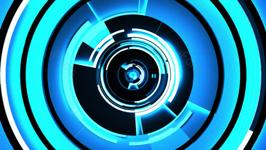 蓝色 科技 科技感 圆圈 光效 C4D 高清背景 炫酷